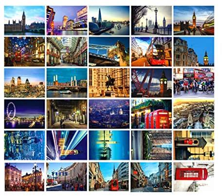 Fendawn Strive Set di 30 bellissime cartoline classiche con foto artistica retrò Londra