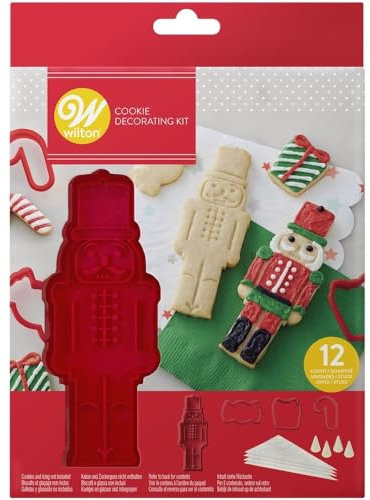 Wilton - Juego de cortadores de galletas y sellos para cascanueces