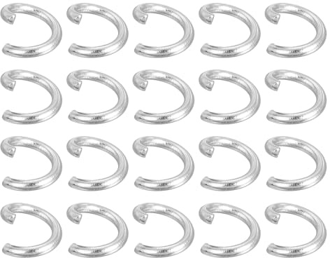 QUARKZMAN 300 Stück Biegeringe Edelstahl, 6 mm Spaltringe Metall 1 mm Dicke Offene Ringe Schmuck Reparatur Kettenringe Sprungringe für Schmuckherstellung Armbänder Halsketten Handwerk