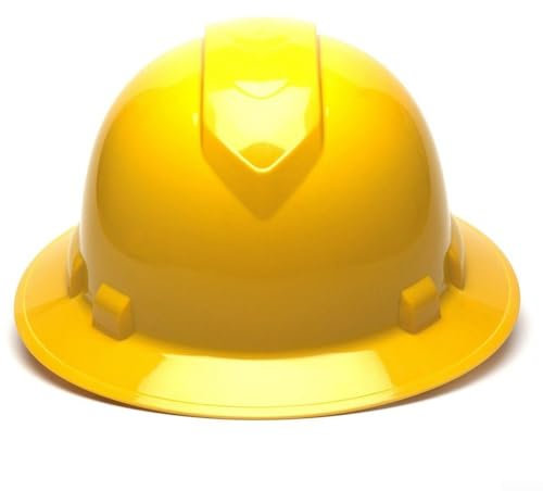 Eawfgtuw Leichter und robuster Schutzhelm für Baustelle – ABS-V-Typ-Design mit leicht verstellbarer Passform (gelb)