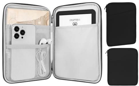 MoKo 6-7 eReader Sleeve Borsa per 7” ereader Colorsoft Signature Edition, Tutti i Nuovi 6“ ereader 11a Gen 2022/10a Gen 2019/8a Gen 2016, 6.8” ereader Paperwhite 11a/10a Gen 2021/2018, Nero