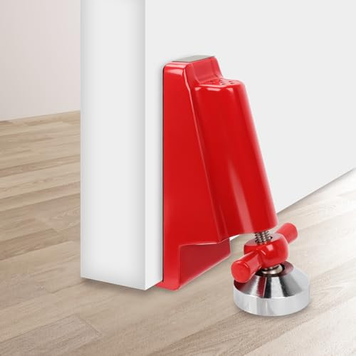 Portable Door Lock Brace,Heavy Duty Door Stop,Indoors Door Stopper, Adjustable Security Bar Door Brace for Home Hotel Travel Intruder Alert Detection and Personal Protection