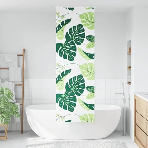 Tenda a rullo per doccia con cassetta, 80 x 240 cm, per finestre, materiale PEVA, impermeabile e durevole, larghezza tessuto 76 cm, perfetta protezione per il bagno