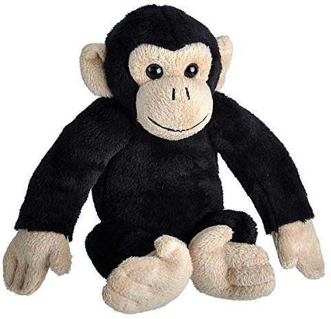 Wild Republic Wild Calls Chimp, Authentic Animal Sound, Stuffed Animal, Eight Inches, Gift for Kids, Plush Toy, Fill is Spun Recycled Water Bottles, 8 Inches, Chimpanzee, Brown