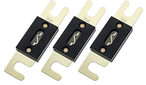 BOJACK 30 A 32 VDC ANL Fusible à Plats pour système audio et vidéo de voiture (Paquet de 3 pièces)