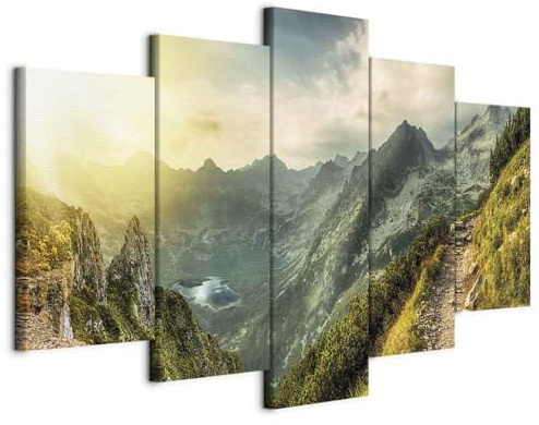 B&D XXL - Akustikbild Akustikschaumstoff, 225x112 cm, 5-teilig, Wohnzimmer | Verbessert Raumakustik, reduziert Hall, ideal fürs Büro oder Wohnzimmer, hochwertige Verarbeitung, schnelle Montage, stilvoll