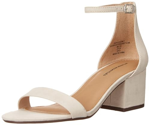 Amazon Essentials Mujer Sandalia de Tacón de Dos Tiras