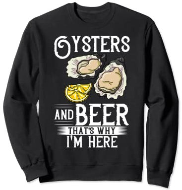 Couteau à huître et coquilles de sauce Sweatshirt