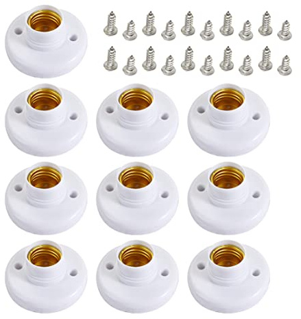 Titulaire de douille d'ampoule E27 Porte-lampe à vis à vis à vis avec vis pour plafonds muraux 10pcs