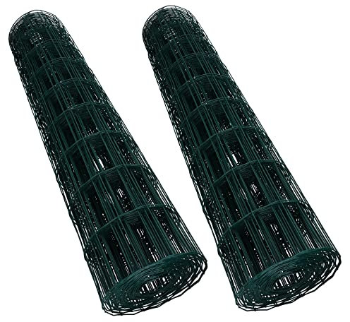 AB Tools Gartenzaun, PVC-beschichtet, 20 m x 0,9 m, Grün