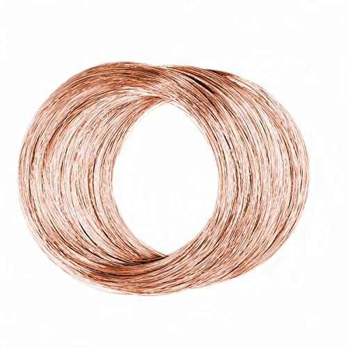 99.5% Pure Copper Wire Round Bare Copper Wire,24 Gauge Jewelry Making Beading Floral Craft Wire (Length 32.8Ft)