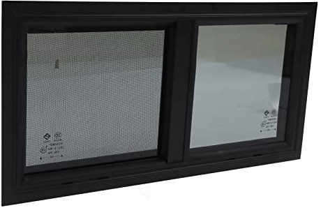 Zooke Vitre Coulissante Camping-Car, Bonne étanchéité Vitre Camping-Car Incassable 550x260mm avec Moustiquaire pour Camping-Cars