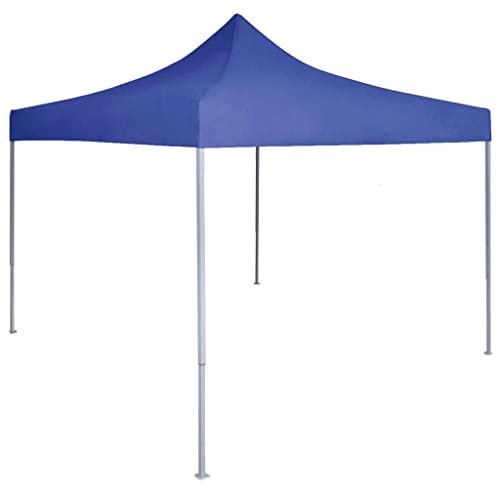 HOMIUSE Profi-Partyzelt Faltbar 2x2 m Pavillon Faltpavillon Grillpavillon Verkaufsstand Gartenpavillon Gartenlaube Party Zelt Groß Faltzelt Pavillion Klappbar Pavillon Faltbar Stahl Blau