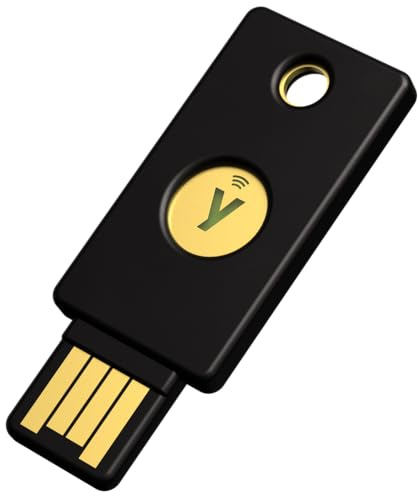Yubico – Security Key NFC – Schwarz – Einfacher Sicherheitsschlüssel für Zwei-Faktor-Authentifizierung (2FA), Verbindung über USB-A oder NFC, FIDO U2F/FIDO2-zertifiziert