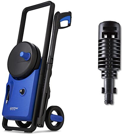 Nilfisk Core 140 bar Hochdruckreiniger mit Power Control-Leistungsregelung für Haus, Garten und Auto & Nilfisk Bajonettadapter für Zubehör