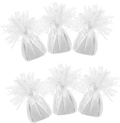 HOMSFOU Lot de 6 ballons blancs réutilisables à l'hélium - Poids des ballons de fête - Pour table mariage - Accessoires décoration