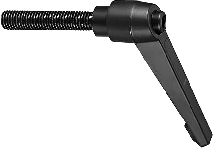 CoCud Klemmhebel Griffe M12 x 60mm Stecker Gewinde Einstellbar Schwarz | 1Stk, Schnellspanner Verriegelung Drehend Bolzen Knöpfe, Für Drehmaschinen