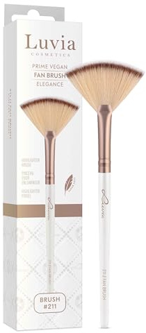 Professioneller Make-up Pinsel Luvia, Highlighter Schminkpinsel, Fallout, Fächer Pinsel, veganer Kosmetikpinsel, 211 // Fan Brush - Elegance