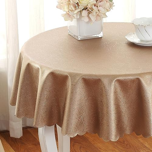 XQSSB Tischdecke Tischwäsche Tischtücher Wasserabweisend Anti Iron Wear Resistant Tischdecke Wachstuchdecke C Light 180cm Round Diameter