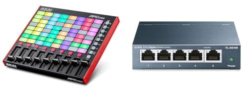 Akai Professional APC Mini MK2 - USB MIDI Pad Controller für Clip Launching & TP-Link TL-SG105 5-Ports Gigabit Netzwerk Switch
