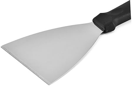 OUNONA 2pcs Stainless Steel Baking Spatulas Portable Food Serving and Grilling Tools Dishwasher-safe Kitchen Shovels for Barbecue Pizza Pastries and More