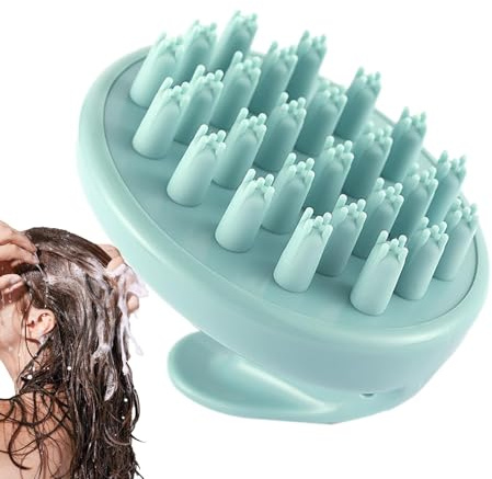 Haar-Kopfhaut-Massagegerät, Kopfhaut-Massagegerät, Shampoo-Bürste - Kopfhautschrubber Silikon-Haarwaschbürste mit weichen Borsten | Ergonomische Haarwäsche für den Nass- und Trockengebrauch, Dusch-Kop