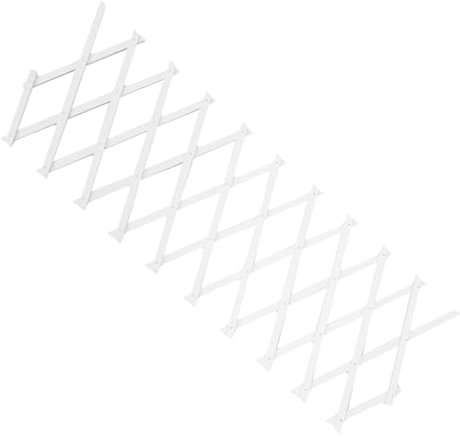 POPETPOP Treillis Mural en Bois Blanc Ajustable pour Plantes Grimpantes, Montage Mural, Gain de Place, pour Intérieur et Jardin Finition Élégante