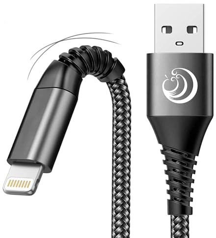 Câble iPhone Chargeur iPhone [Certifié Apple MFi] Cable Chargeur Lightning Nylon Tressé Cordon i Phone Charge Rapide Fil Ultra Solide pour i Phone 14 13 12 11 Pro Max XS XR X 8 7 Plus SE 6,iPad