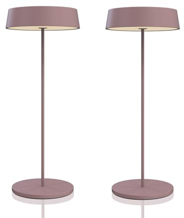 Palmina 901,2 Led Tischlampe Dimmbar,4400mah Led Tischlampe Kabellos, IP54-Schutz, Lampe Für Den Innen-/Außenbereich, Geeignet Für Abendessen, Lesen, Schlafzimmer, Garten Und Vieles Mehr/Rosa