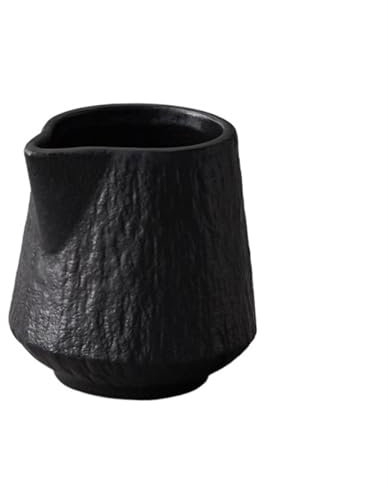 Gravy Boat Ceramic Coffee Small Milk Jug Steak Sauce Cup Milk Jug Gravy Boat Salad Dipping Dish Milk Jar Gravy Bowl(Black,Small)