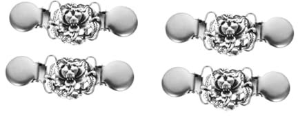 BESTYASH 2 Ensembles Clip De Collier Spatule Raclette Grattoir Raclette Chèche Scarf Anneau De Foulard Clips De Collier Boucle D'écharpe Boucle De Vêtements Alliage Silver 2 Pièces * 2