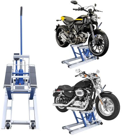 Biggittig Motorradhebebühne Hydraulischer Motorradheber 680kg Mit Griff und Rollen Motorrad Hebebühne Profi Hebebühne Motorrad,für Motorradwerkstätten und Werkstätten