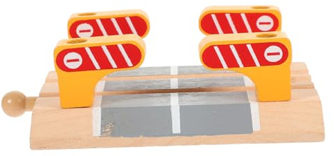 SUPVOX Wooden Train Track Accessories Compatible Train Toys for Boys Railing Barrier Model Educational Toy
