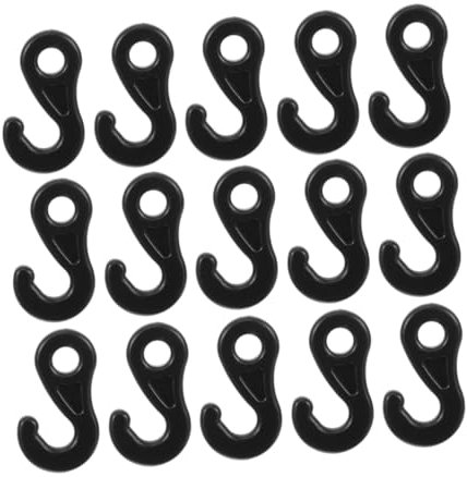 MUELODSIC 100 Pezzi Ganci in Plastica per Riparo da Campeggio Ganci Antivento per Copertura Esterna per Corda Elastica Accessori per Campeggio