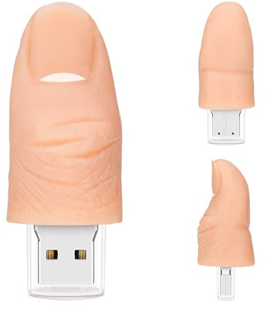 BORLTER CLAMP 32GB USB Stick Cute Flash Drive Finger Shaped Memory Stick Novelty USB Drive Pendrive Thumb Drive Gift for External data Storage