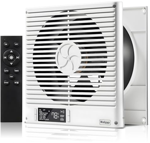 8 Room to Room Air Transfer Fan with Remote, 320CFM Through Wall Fan