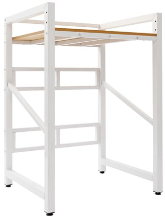 Washer Dryer Stacking Rack Stand, Heavy Duty Washing Machine Shelf with Adjustable Design, Load Capacity 660 lbs, Washer&Dryer Storage Shelf for Kitchens, Bathrooms, Laundry Rooms (White+Yellow)