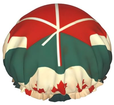 Weiche Duschhaube mit Retro-Flagge für Damen und Herren, wiederverwendbar, leichter Hut und Badehaarkappe