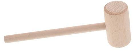 Sewroro Wooden Carving Hammer for DIY Leather Crafts and Woodworking Medium Beech Mallet with Balanced Head and Polished Handle Versatile Craft Tool for Home Use and Precise Striking