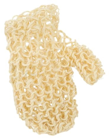 LIFKOME Exfoliating Hemp Gloves Bath Scrub Mitt Natural Jute Scrubbing Gloves for Shower Body Skin Exfoliator Peeling Spa Bathing Accessory