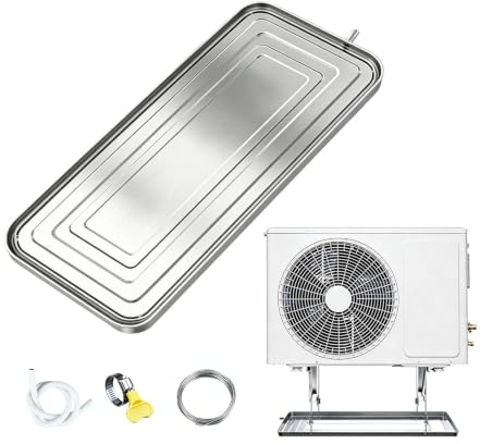 YFAURNDE Soporte Garrafa Aire Acondicionado, Bandeja de Goteo para Aire Acondicionado, Bandeja de Drenaje Adecuada para Aires Acondicionados de Ventana y Portátiles.(1–1.5P 84x38cm/33x15in)