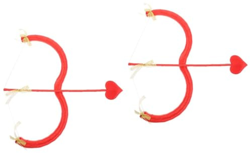 SEWACC 2 Ensembles Accessoire de Costume de Cupidon Saint-Valentin Arc et Flèche en Mousse Rouge, Léger et Polyvalent pour Fête et Performance Scène