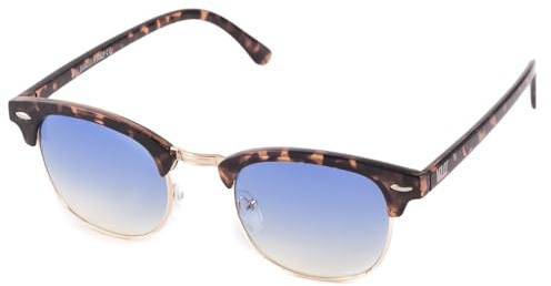 KISS DANDY Occhiali da Sole Uomo Donna – Montatura Semi-Rimless con Doppio Ponte in Metallo & Stile Raffinato – Lenti UV400 Polarizzate per Visione Nitida – Perfetti per Look Casual & Eleganti