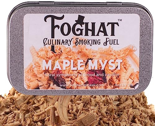 Cocktail Smoker Wood Chips - 4oz Maple Myst Shavings for Smoker, Whiskey & Drink Infuser Kit - All Natural, Culinary Wood Smoking Chips for Hand Held Food Smoke Gun & Bourbon Drink Glass Smoker