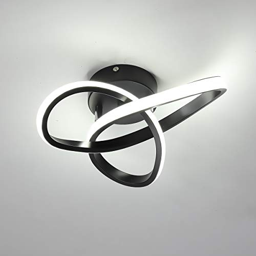 minifair minfair Moderne LED-Deckenleuchte, Deckenleuchte mit runder Geometrie, schicker Kronleuchter 6000K für Flur, Wohnzimmer, Schlafzimmer 18W Dia 24CM