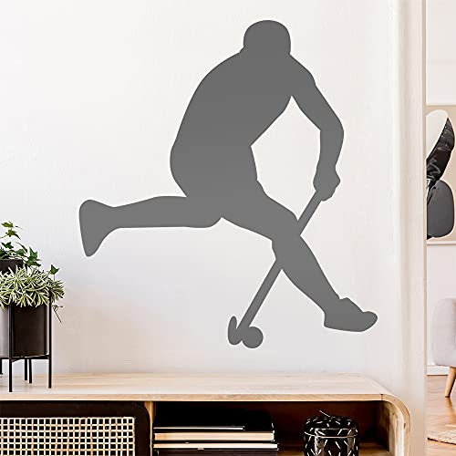Hockey Ball Sportler Figur Wandtattoo Wandaufkleber Wall Sticker - Dekoration, Küche, Wohnzimmer, Schlafzimmer, Badezimmer