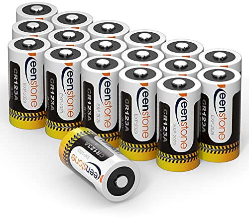 Keenstone CR123A 3 V Lithium, Keenstone 1600 mAh CR17345 3 V Lithium Einweg-Batterien 18 Stück für Taschenlampe, Kamera, intelligentes Instrument, Mikrofon etc. 【Nicht für Arlo】