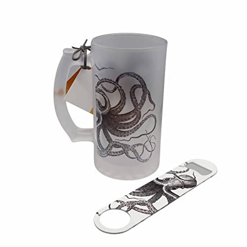 M & G Mustard & Gray Kraken Can Can Beer Stein and Bottle Opener