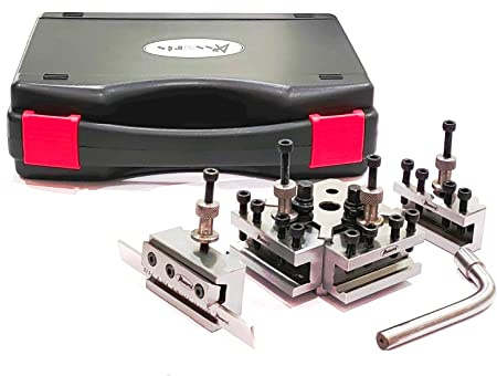 T37 Quick Change Tool Post Set Including 4 x Holders for Myford, Warco & Lathe 90-115 mm Center Height