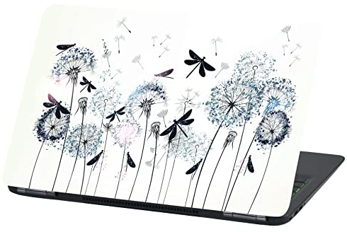 Laptop Folie Cover: Strange Klebefolie Notebook Aufkleber Schutzhülle selbstklebend Vinyl Skin Sticker (15 Zoll, LP71 Dandalion and Dragonflies)